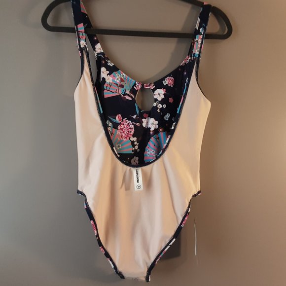 New Mosmann Navy Floral One Piece Bathing Suit | NWT S, M, L - Picture 11 of 16